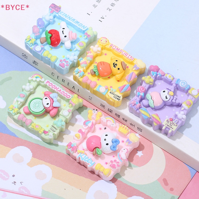 Phụ Kiện Khung Ảnh Hình Trái Cây / Động Vật / Thỏ Kuromi Melody Bằng Nhựa Resin Dễ Thương DIY Cho Điện Thoại Di Động Mới