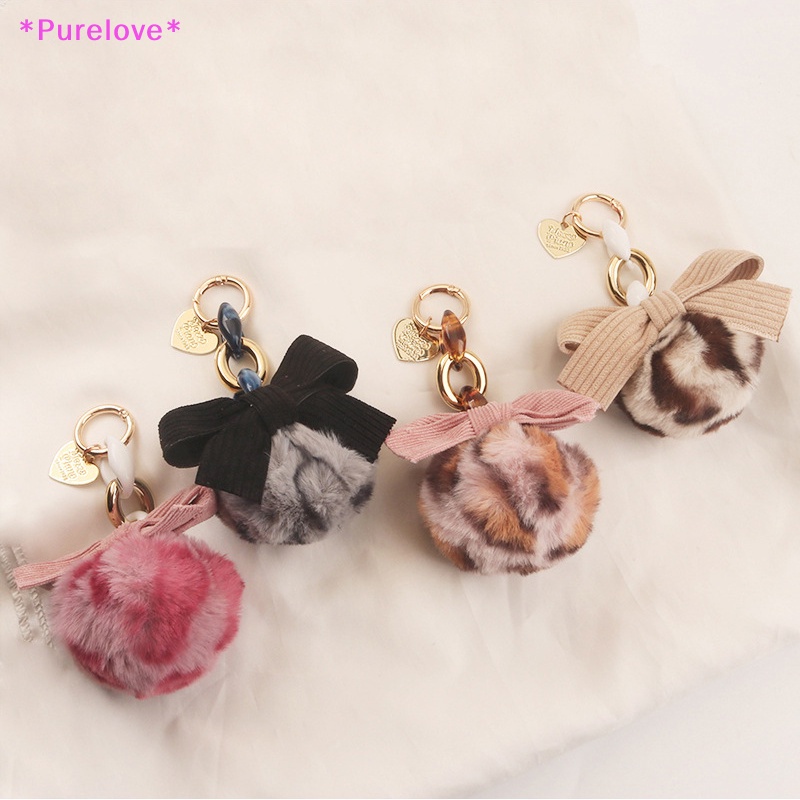 Móc Khóa Cục Bông Nhiều Màu Sắc Xinh Xắn Mới