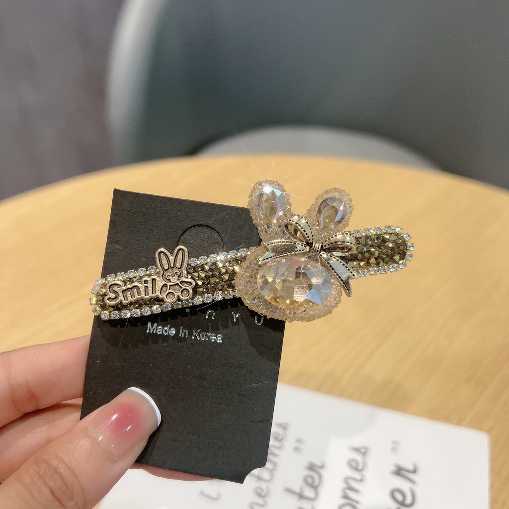 Kẹp Tóc Đính Kim Cương Giả Hình Thỏ Dễ Thương Cho Nữ