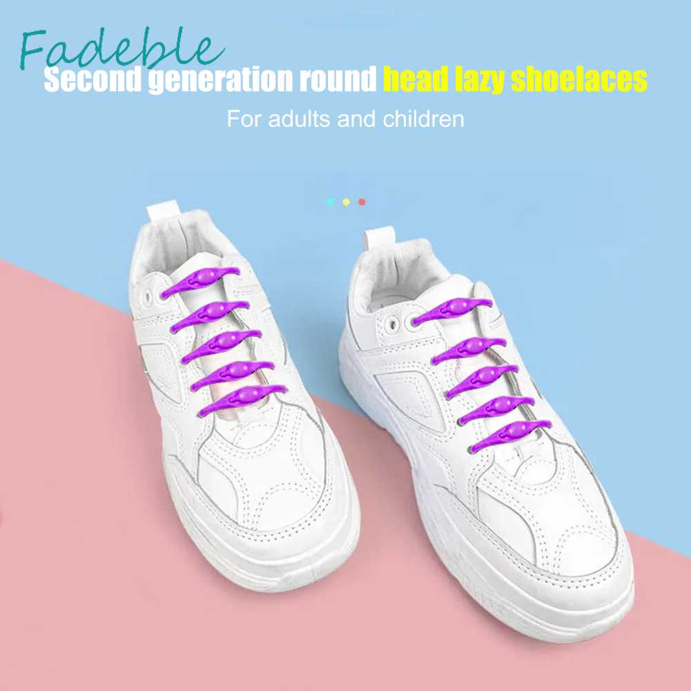 12 Dây Giày Thể Thao Bằng Silicone Co Dãn Không Cần Buộc