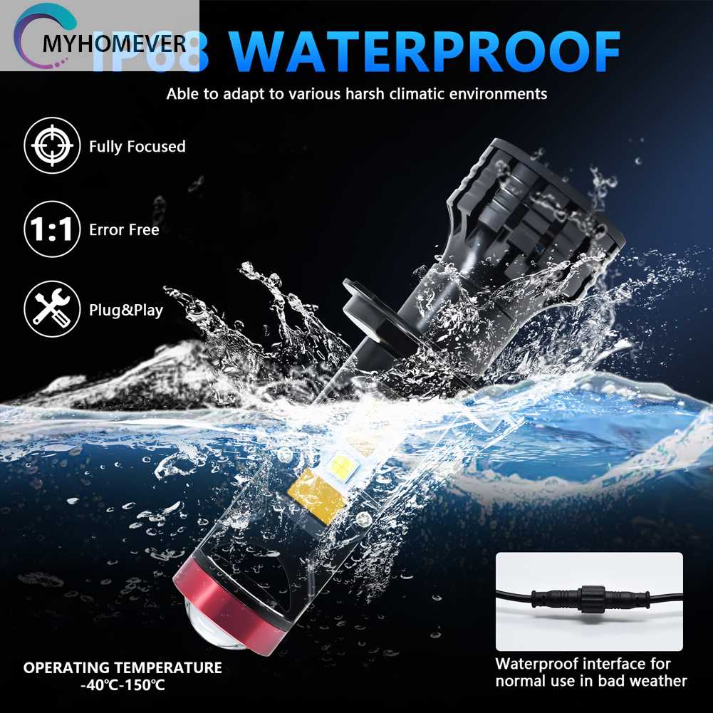 Đèn Pha H4 25000LM IP68 10V-32V Chống Thấm Nước Dành Cho Ô Tô