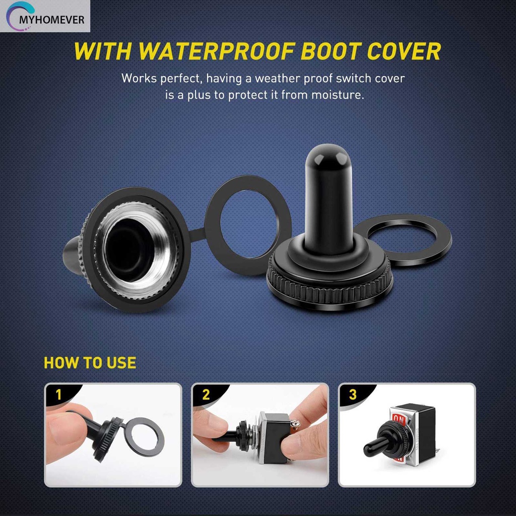 Set 2 Công Tắc Bật / Tắt Nguồn Điện SPST Cho Xe Hơi / Tàu Thuyền