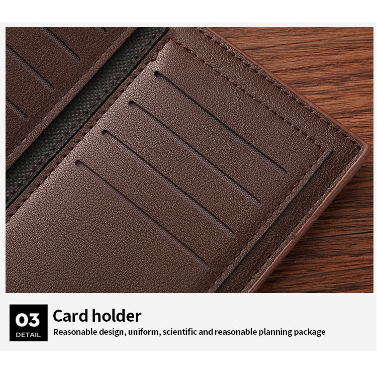 Ví Da Mềm Mỏng Dáng Dài Nhiều Ngăn Đựng Thẻ Thời Trang Cho Nam