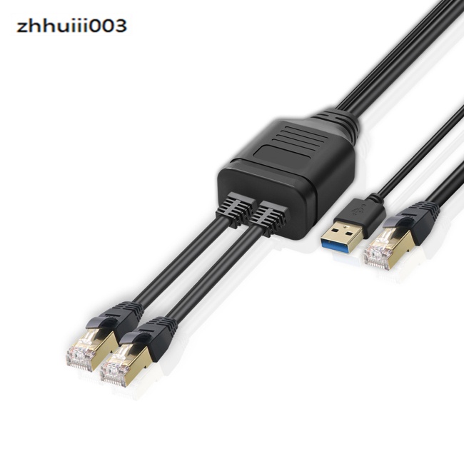 Dây Cáp Sạc 1.35m Chia 1 Đầu Dương Sang 2 Đầu Âm Zhiyuu RJ45