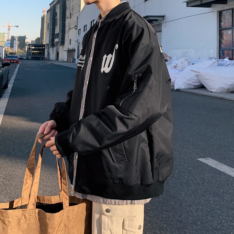 Áo Khoác Bóng Chày Thêu Họa Tiết Phong Cách Âu Mỹ Cổ Điển Thời Trang Cho Nam