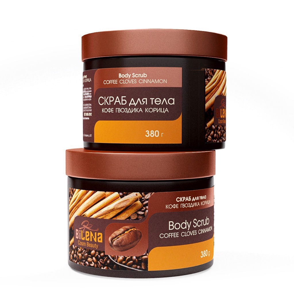 Tẩy tế bào chết body Quế Hồi Exclusive Cosmetics Gel Scrub Coffee Cinnamon Cloves 380g