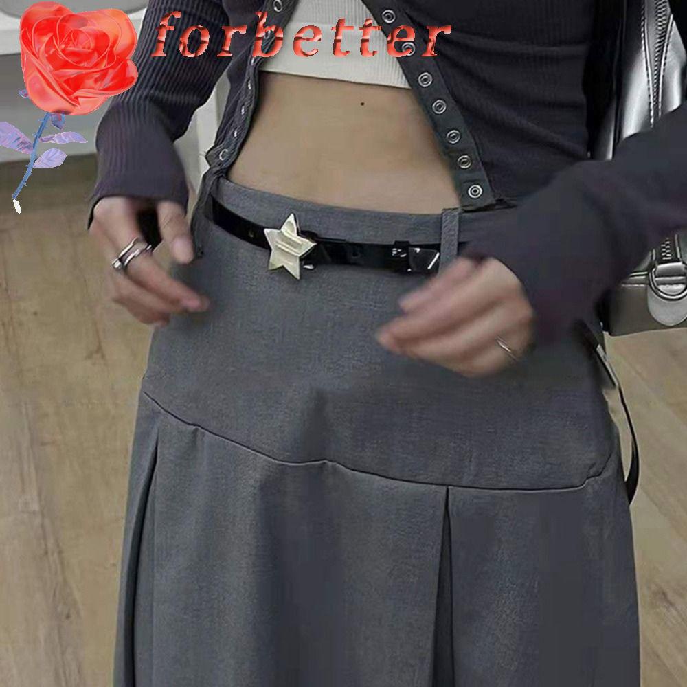 Thắt Lưng Khóa Hợp Kim Bằng Nhựa Phong Cách Hàn Quốc Cho Nữ