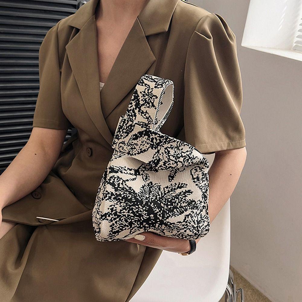 Túi Tote Nhỏ Đan Lá Dừa Cầm Tay Thanh Lịch Đựng Mỹ Phẩm Cho Nữ DYRUIDOJ