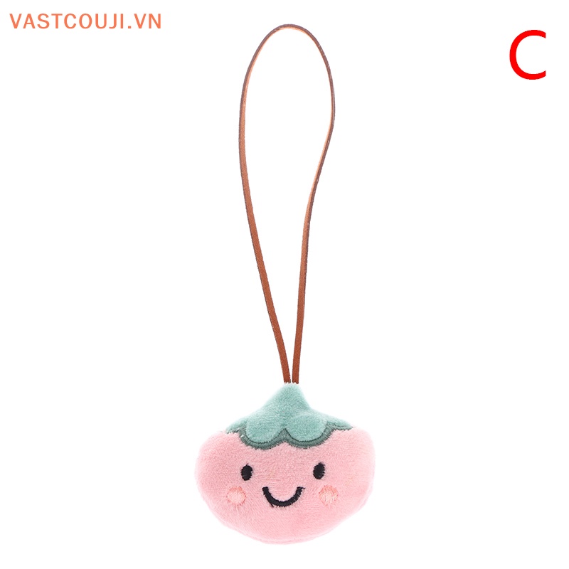 Nhãn Dán Trang Trí Túi Xách / Móc Khóa Chống Thất Lạc Hình Quả Táo / Dứa Nhồi Bông Dễ Thương