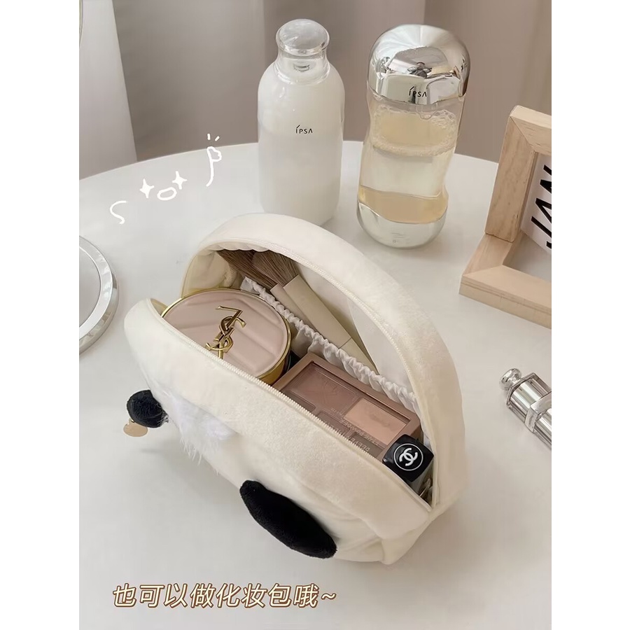 Túi Đựng Bút Bằng Vải Bông Hình Cún Hoạt Hình Dễ Thương Phong Cách Hàn Quốc