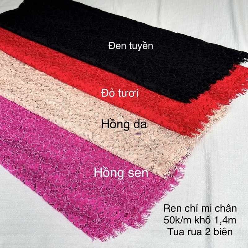 Vải Ren ,ren chỉ Hoa Hồng , may Váy , Áo dài , sợi Bền Đanh-chất lượng Hàn Quốc