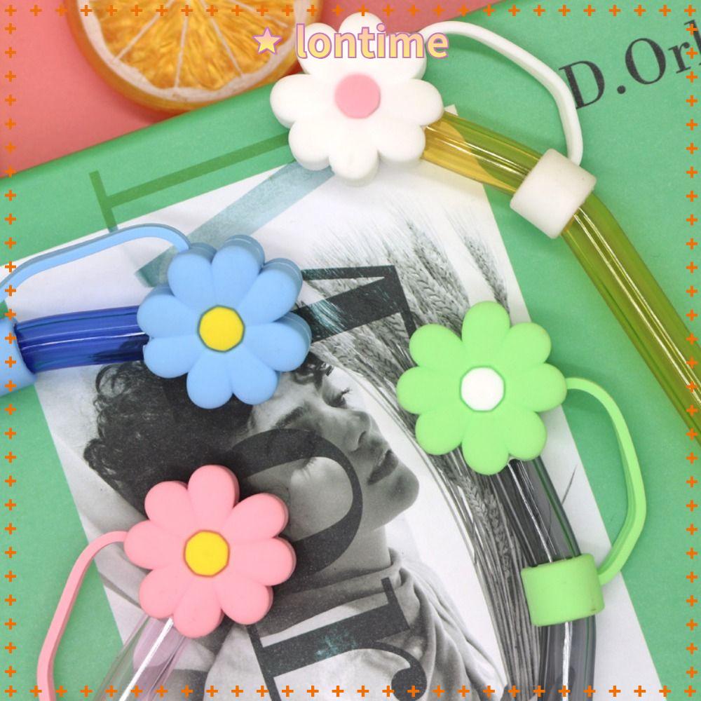 Bộ 4 Ống Hút Họa Tiết Dễ Thương Chống Văng Nước