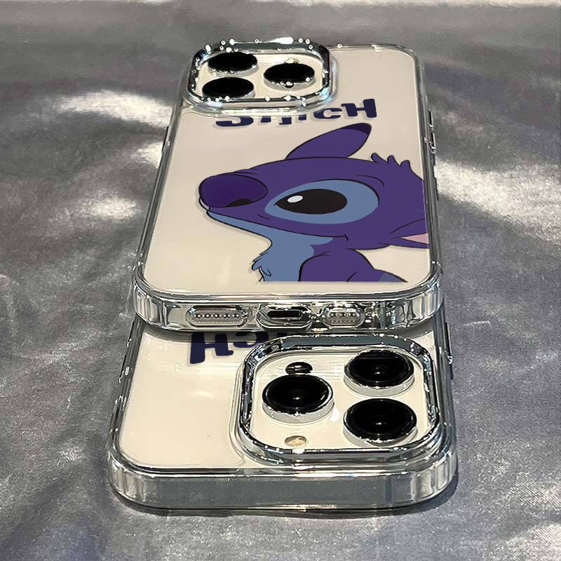 ✅Ốp Điện Thoại Mềm Chống Sốc Hình Stitch Màu Xanh Dương Cho Iphone 713 max plus 14Pro 12118