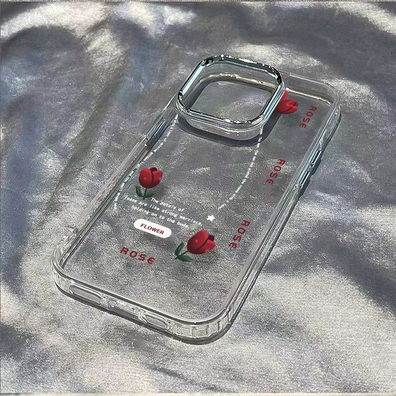 ✅Ốp Điện Thoại Mềm Chống Sốc Họa Tiết Hoa Tulip 1113iPhone127 plus / 8 Apple 14pro 63WZ