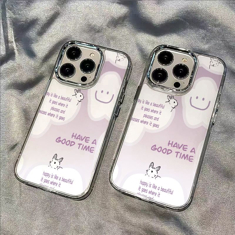 ✅Ốp Điện Thoại Dẻo Họa Tiết Chú Thỏ Tím Dễ Thương Chống Sốc Cho iPhone12 RA2S 8 11maxplus 14Pro13In 7