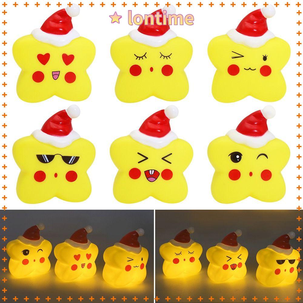 2 Đèn Ngủ Silicon Mềm Hình Ngôi Sao May Mắn