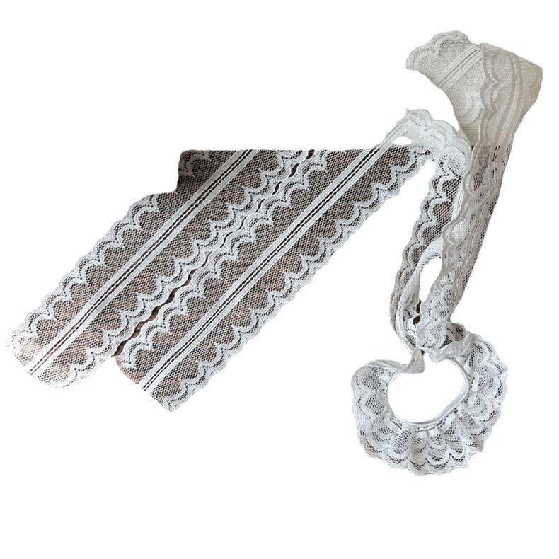 Dây Cột Tóc Thắt Nơ Ruy Băng Màu Trắng Nhập Khẩu Từ Hàn Quốc