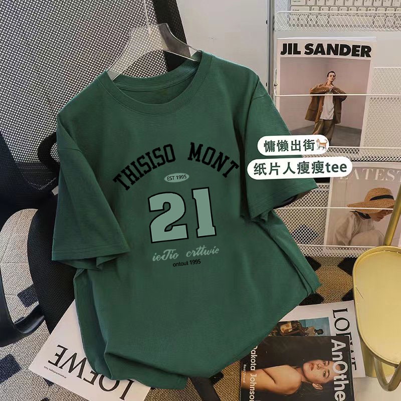 Áo Thun 100% Cotton Tay Ngắn Dáng Rộng Phong Cách Hàn Quốc Thời Trang Mùa Hè Cho Nam Và Nữ