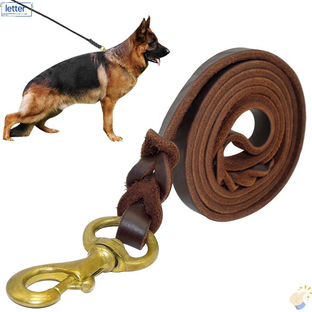 LET Dây Dắt Thú Cưng Đi Dạo Bằng Da Thật Cao Cấp