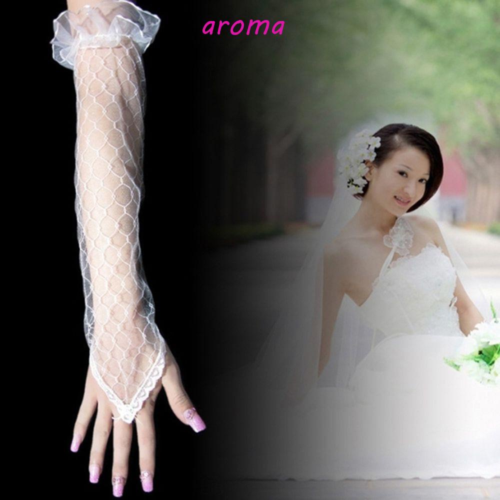 Đôi Găng Tay Chống Nắng Vải Lưới Đính Nơ Ren Thời Trang Cho Nữ