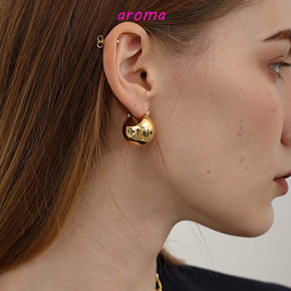 Khuyên Tai Dạng Vòng Gắn Quả Bóng Kim Loại Thời Trang|Màu Sắc Bông Tai Hình Chữ U Thời Trang Dành Cho Nữ