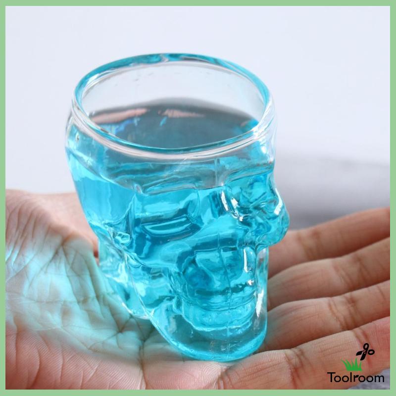 Bình Thủy Tinh 75ml Họa Tiết Đầu Lâu Độc Đáo Dùng Trang Trí