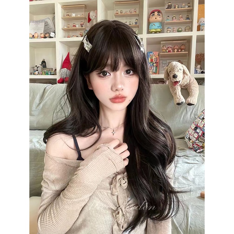 Bộ Tóc Giả Xoăn Dài 65cm Màu Đỏ Cosplay Công Chúa Disney