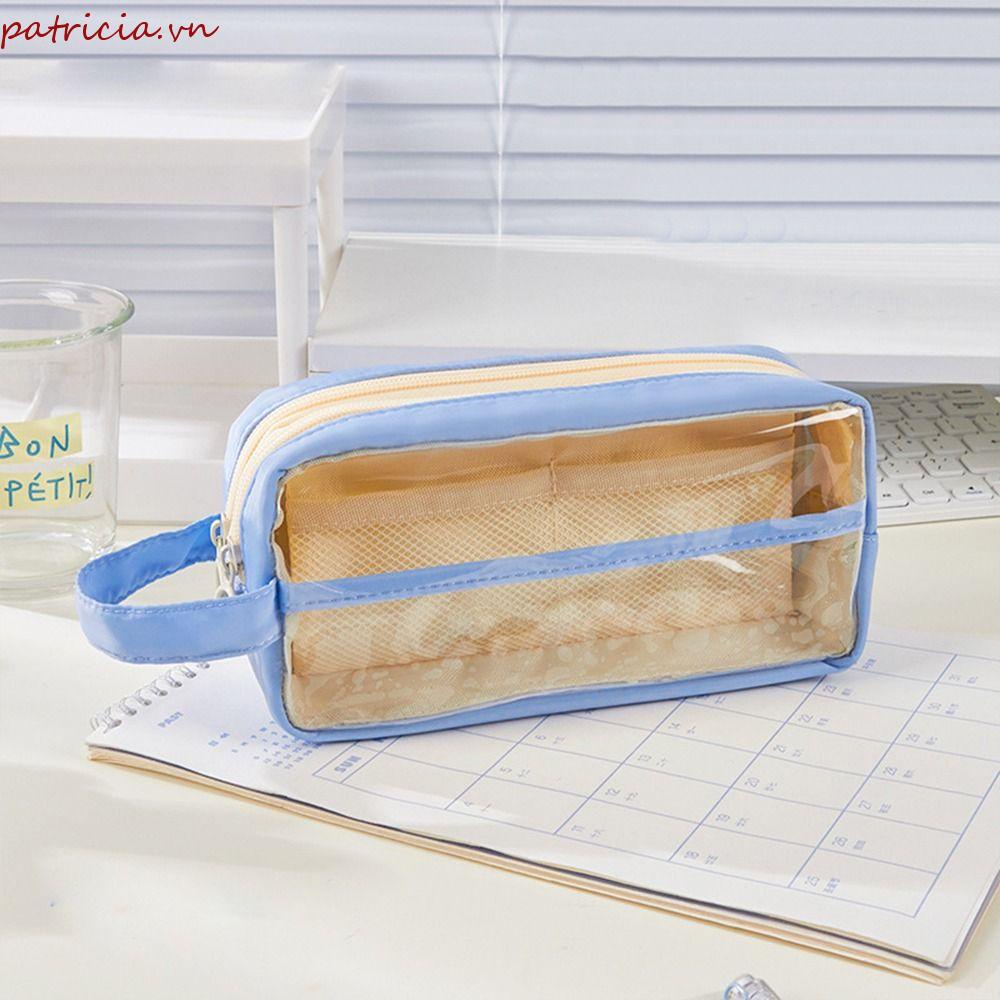 Túi Đựng Bút Chì Sức Chứa Lớn Thiết Kế Tối Giản Phong Cách Hàn Quốc Cho Học Sinh