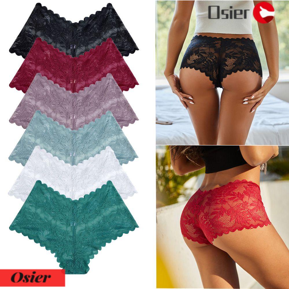 1 Quần Lót Cotton Lưng Cao Phối Lưới Thoáng Khí Họa Tiết Hoa Quyến Rũ Cho Nữ