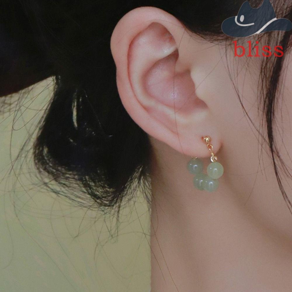 Khuyên Tai Đính Hạt Phong Cách Retro Thanh Lịch Cho Nữ