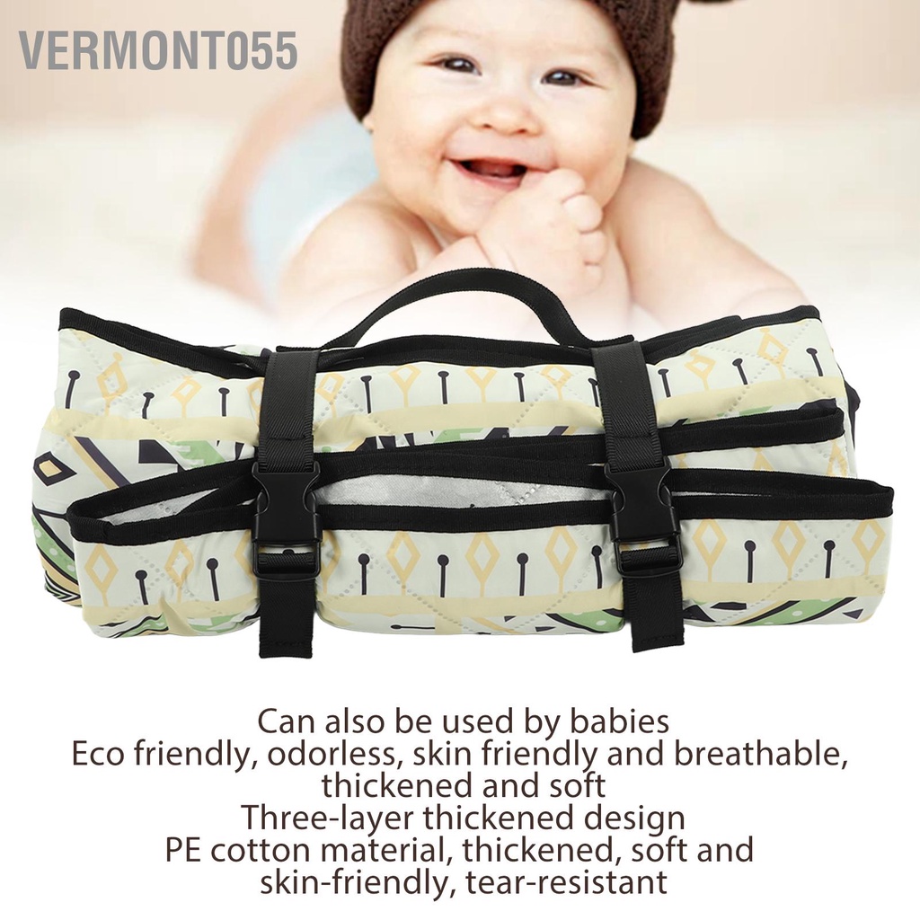 Vermont055 Chăn Dã Ngoại Ngoài Trời 4.7ft X Dày 3 Lớp Thảm Chống Thấm Nước Cho Công Viên Cắm Trại Du Lịch Cỏ