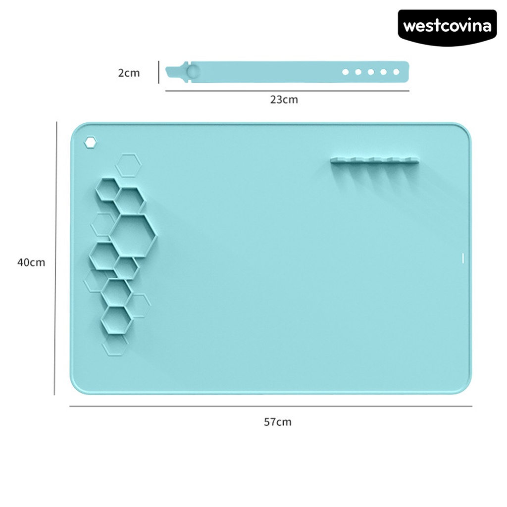 [WSTN]✎Khay Đựng Cọ Vẽ Có Lỗ Treo Chống Nước Không Dính