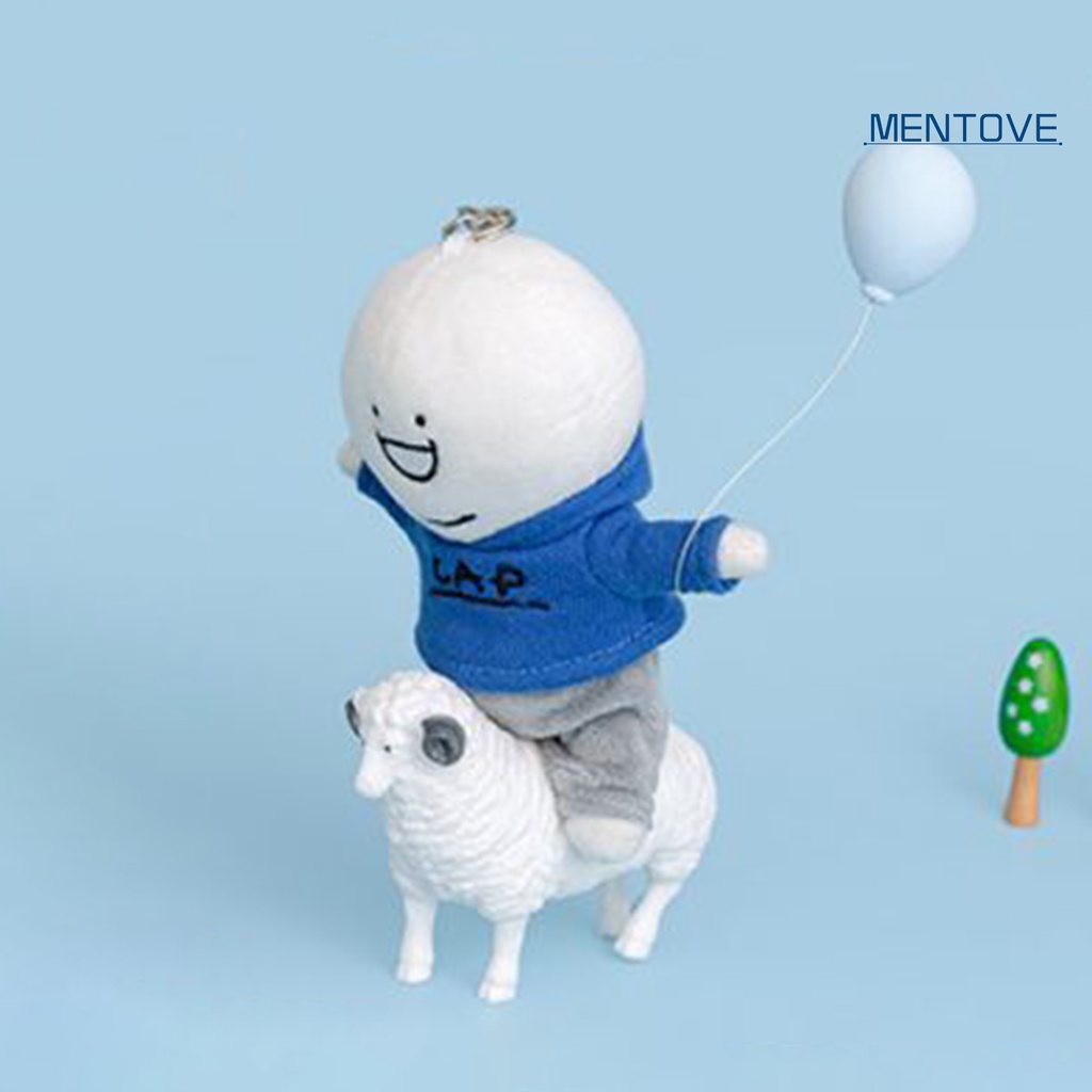 [MT] Búp Bê Nhồi Bông Hoạt Hình 12cm Có Khóa Cài Màu Xanh Dương Dễ Thương Có Thể Thay Đổi Dây Sắt Trang Trí Ba Lô Quà Tặng Cho Cặ