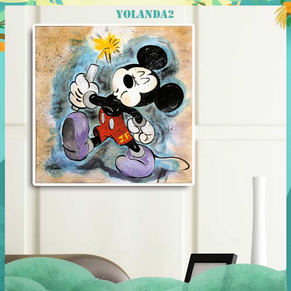 Tranh Đính Đá Kim Cương Toàn Bộ 5D DIY Hình Vẽ Mickey