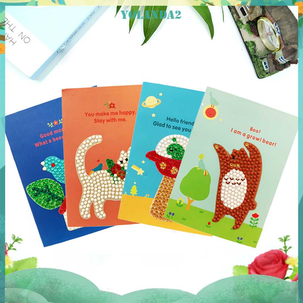 Set 8 Tấm Sổ Tay Phác Thảo Đính Đá DIY Sáng Tạo Đẹp Mắt