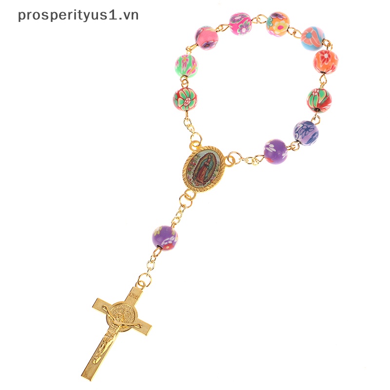 [prosperityus1] Mặt Dây Chuyền Xỏ Ngón Tay Baptist Phụ Kiện Vòng Tay Chuỗi Hạt Rosary Cho Đạo Giáo