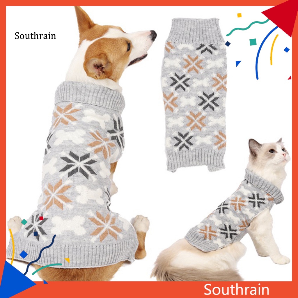 Áo Sweater Dệt Kim Mềm Mại In Họa Tiết Xương Người Hóa Trang Cho Mèo Cưng