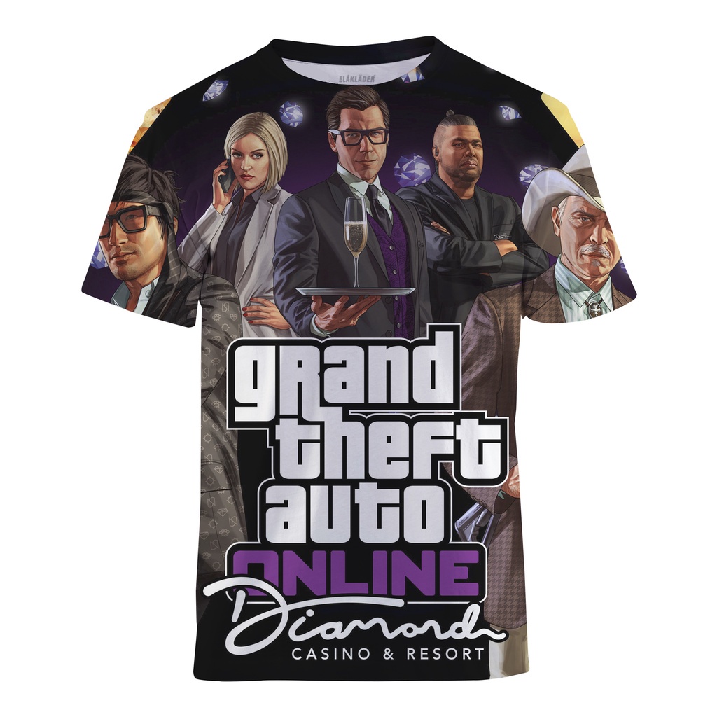 Áo Thun Nam Tay Ngắn Cổ Chữ V Gta 5 Thời Trang