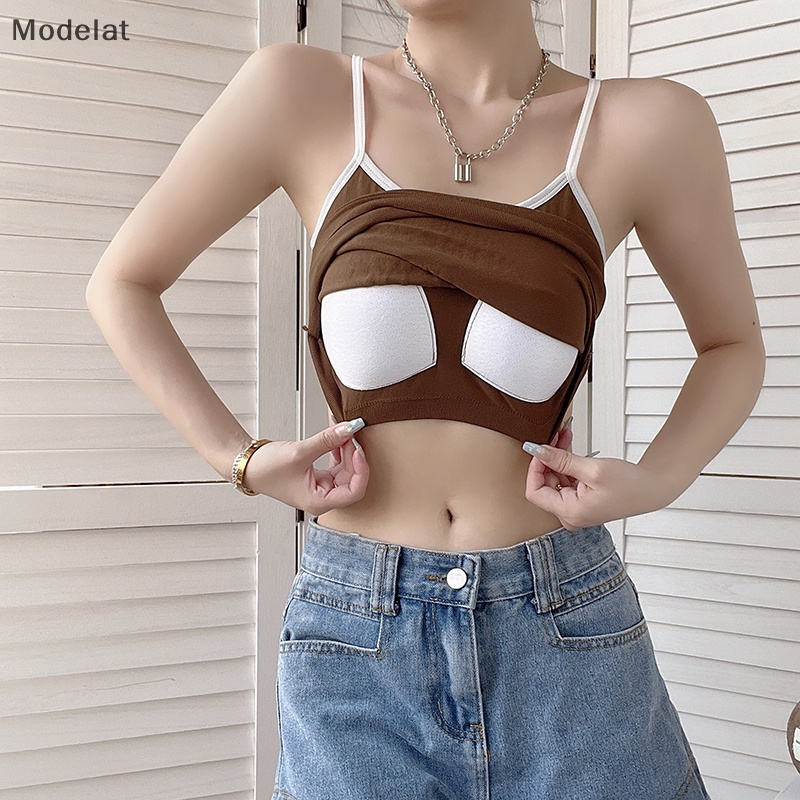 Áo Hai Dây Mỏng Sát Nách In Chữ Kiểu Retro Mỹ Thời Trang Mùa Hè Cho Bạn Gái