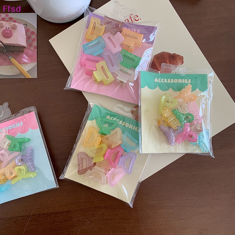 Set 10 Kẹp Tóc Càng Cua Mini Màu Sắc Ngọt Ngào Cho Nữ