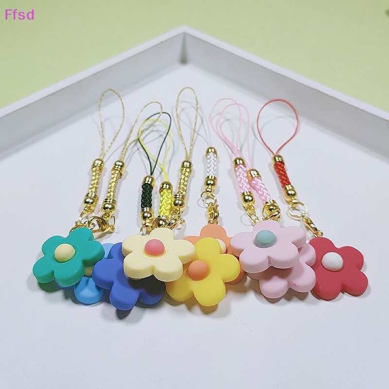 1 Móc Khóa Xe Hơi / Túi Xách Hình Hoa Ngọt Ngào Dễ Thương Cho Bạn Gái