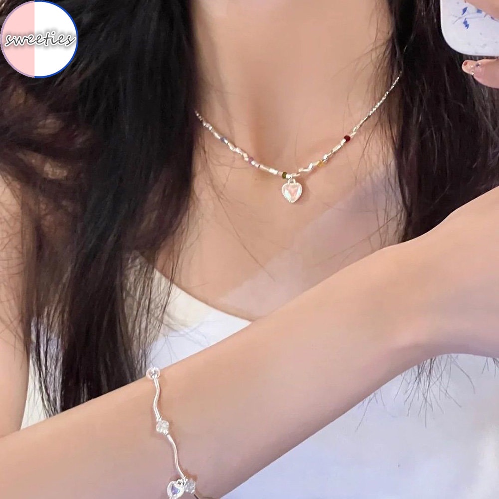 Vòng cổ Chuỗi Hạt Mặt Trăng Nhỏ Xinh Thời Trang Hàn Quốc