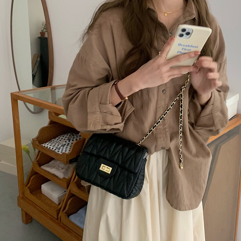 Túi Đeo Chéo Vai Hình Vuông Nhỏ Màu Hồng Thời Trang Xuân Hè Cho Nữ