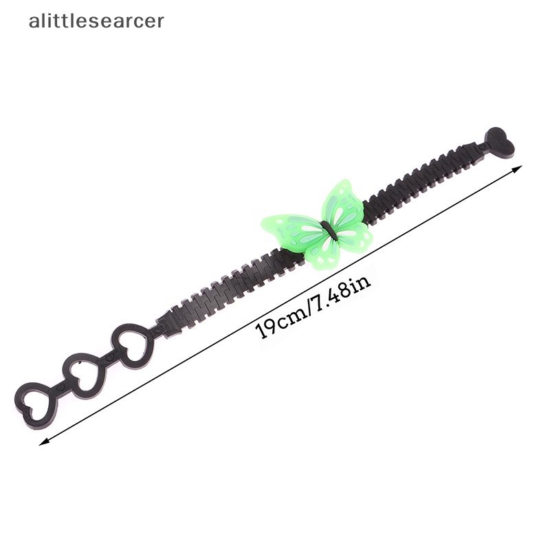 Set 10 Vòng Tay Ba Lỗ Bằng Cao Su Hình Bướm Nhiều Màu Sắc Thích Hợp Cho Tiệc Sinh Nhật