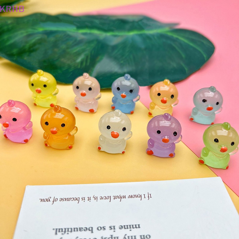 Set 2 Tượng Gà Con Phát Sáng Dùng Để Trang Trí Mới