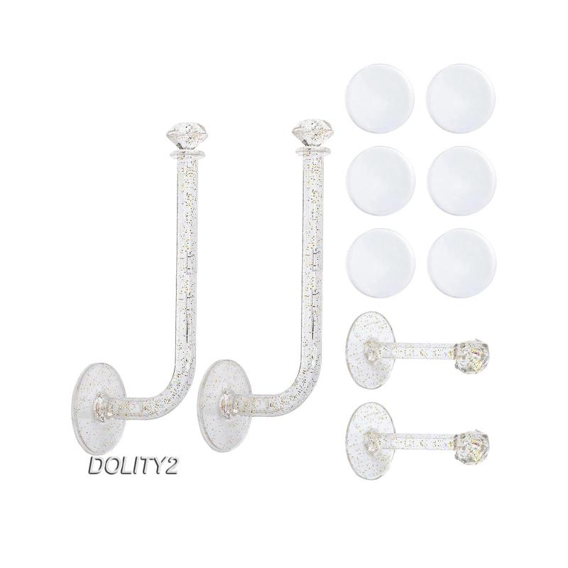 Giá Treo Kẹp Tóc Gắn Tường Trong Suốt Tiện Dụng Cho Nhà Bếp / Phòng Tắm / Văn Phòng