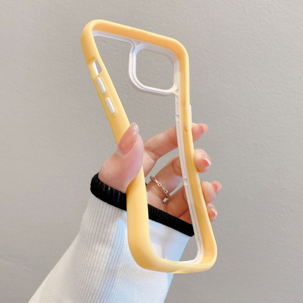 Ốp Điện Thoại TPU Mềm Viền Dày Chống Sốc Màu Tương Phản Đơn Giản Cho IPhone 11 14 13 12 Pro Max