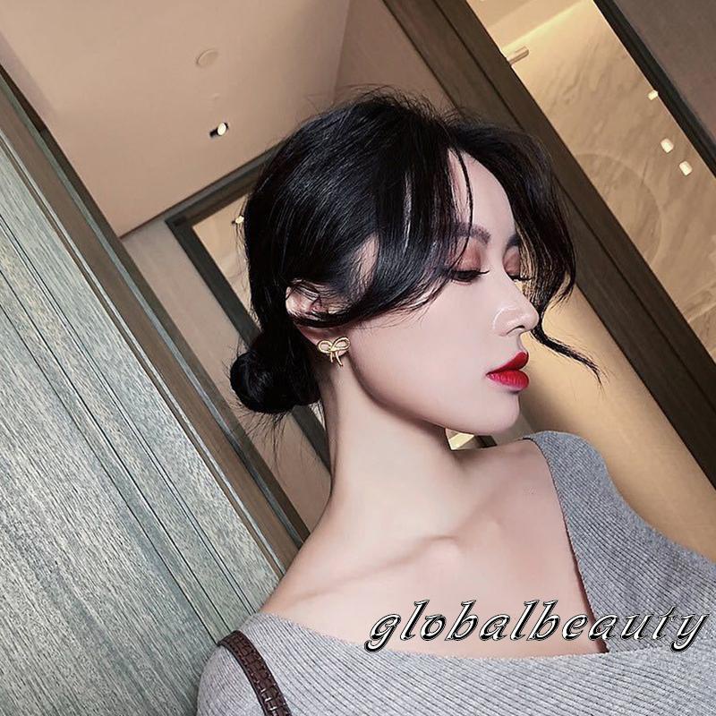 Bông Tai Hình Nơ Bằng Kim Loại Dễ Thương Cho Nữ