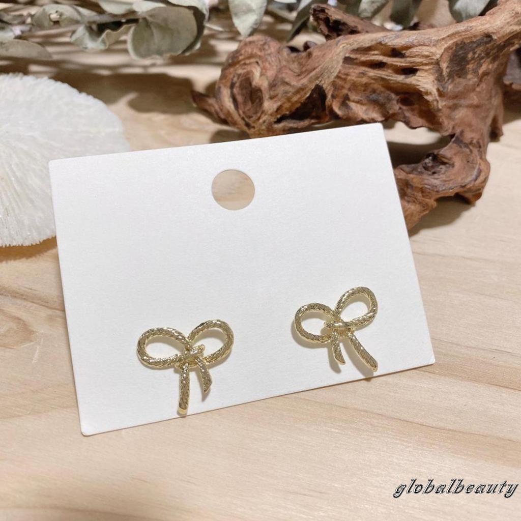 Bông Tai Hình Nơ Bằng Kim Loại Dễ Thương Cho Nữ