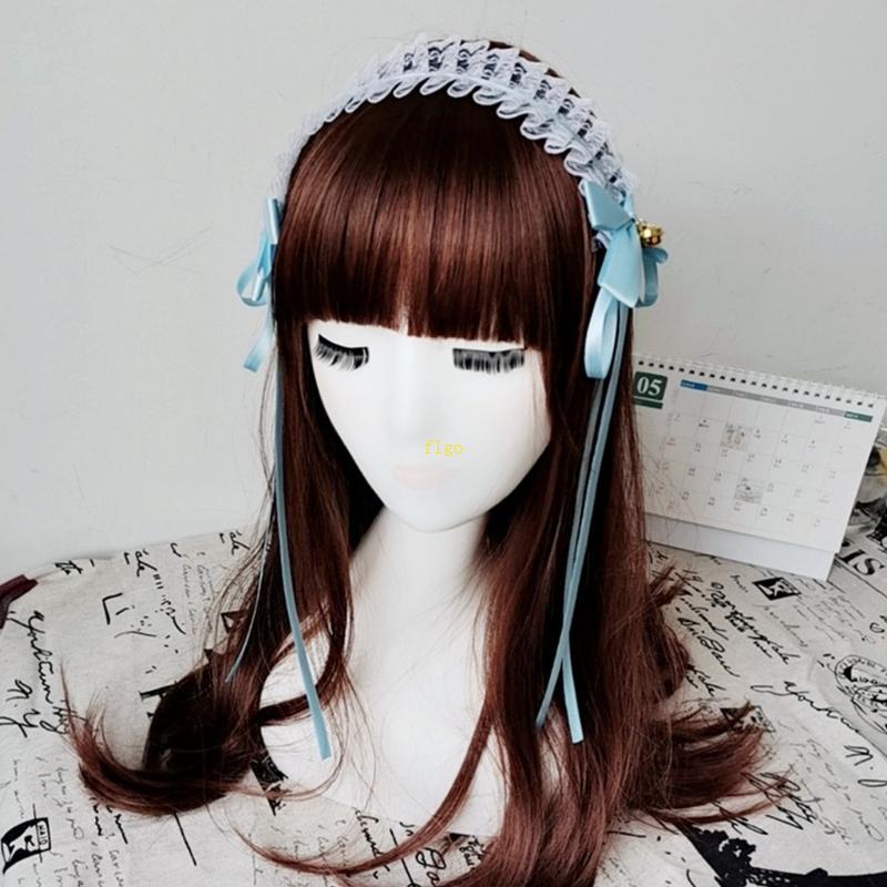 Băng Đô Ren Đính Chuông Dài Phong Cách Steampunk Lolita